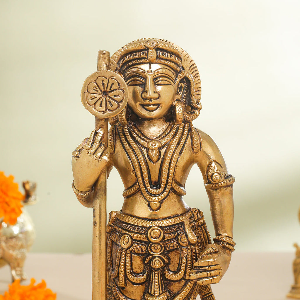 Brass Superfine Udupi Standing Krishna Idol (9 Inch) Vedansh Craft