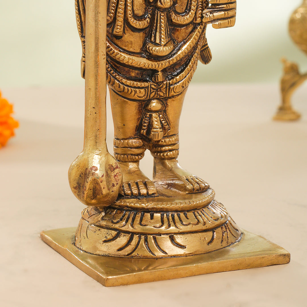 Brass Superfine Udupi Standing Krishna Idol (9 Inch) Vedansh Craft