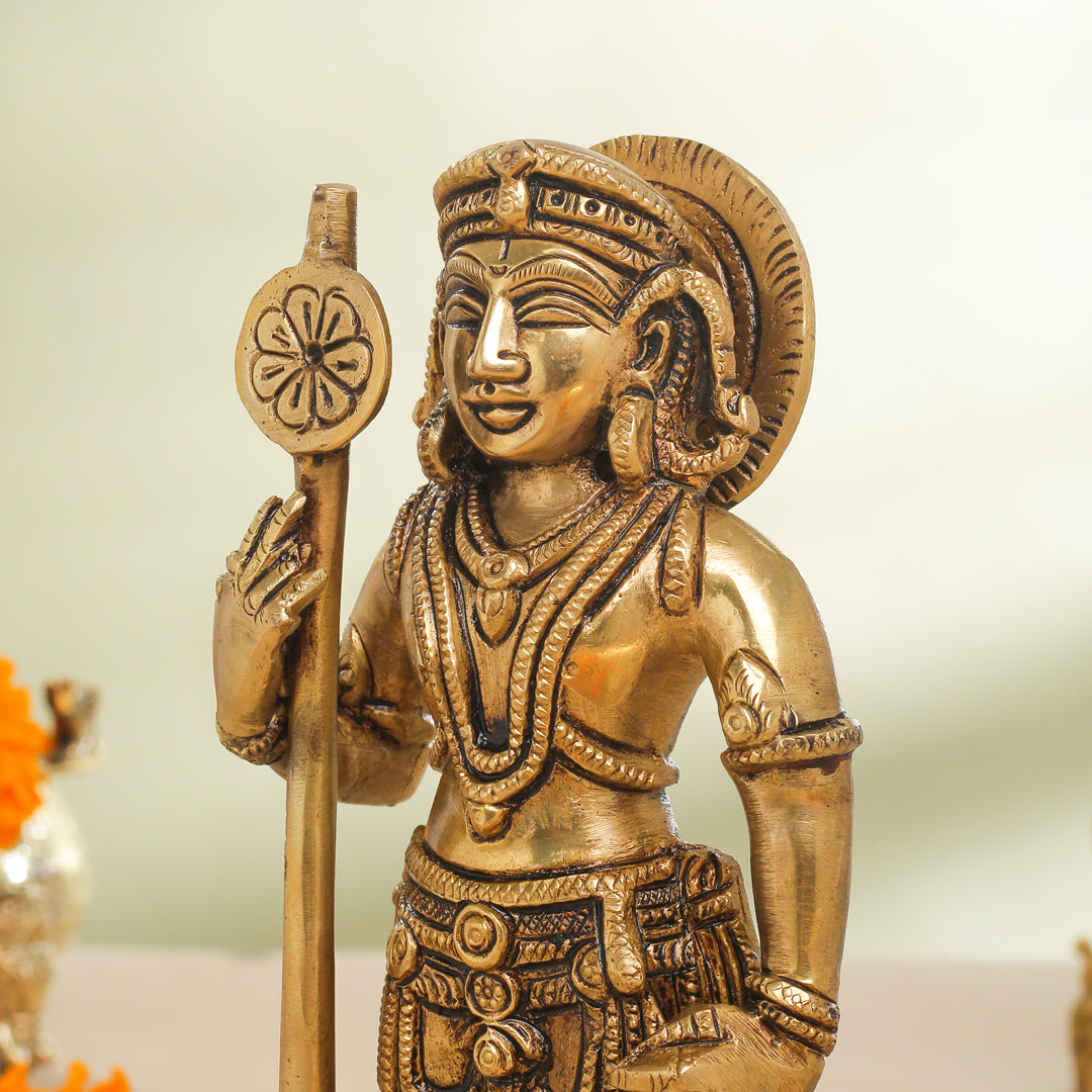 Brass Superfine Udupi Standing Krishna Idol (9 Inch) Vedansh Craft