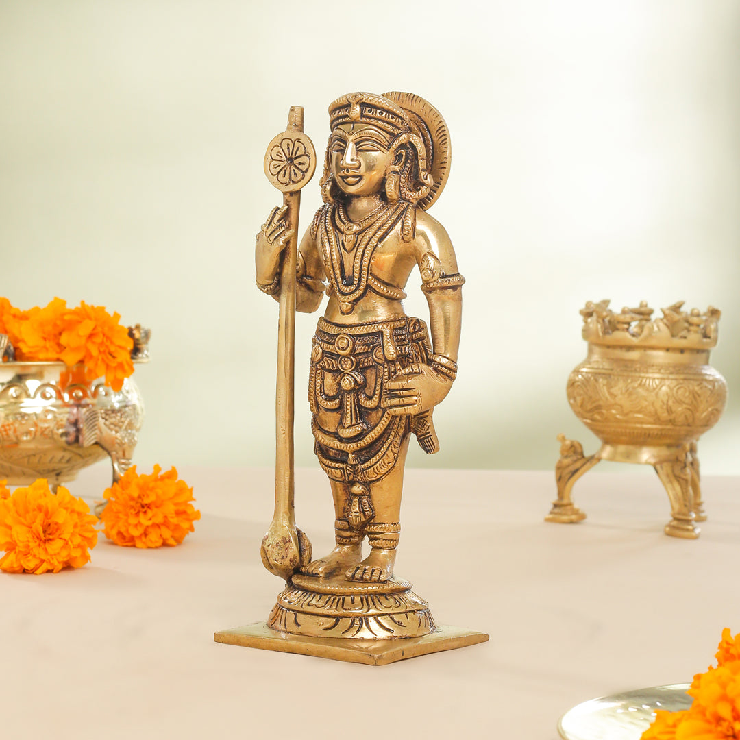 Brass Superfine Udupi Standing Krishna Idol (9 Inch) Vedansh Craft