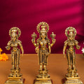 Brass Superfine Lord Balaji With Sri Devi And Bhudevi Idols Set Vedansh Craft