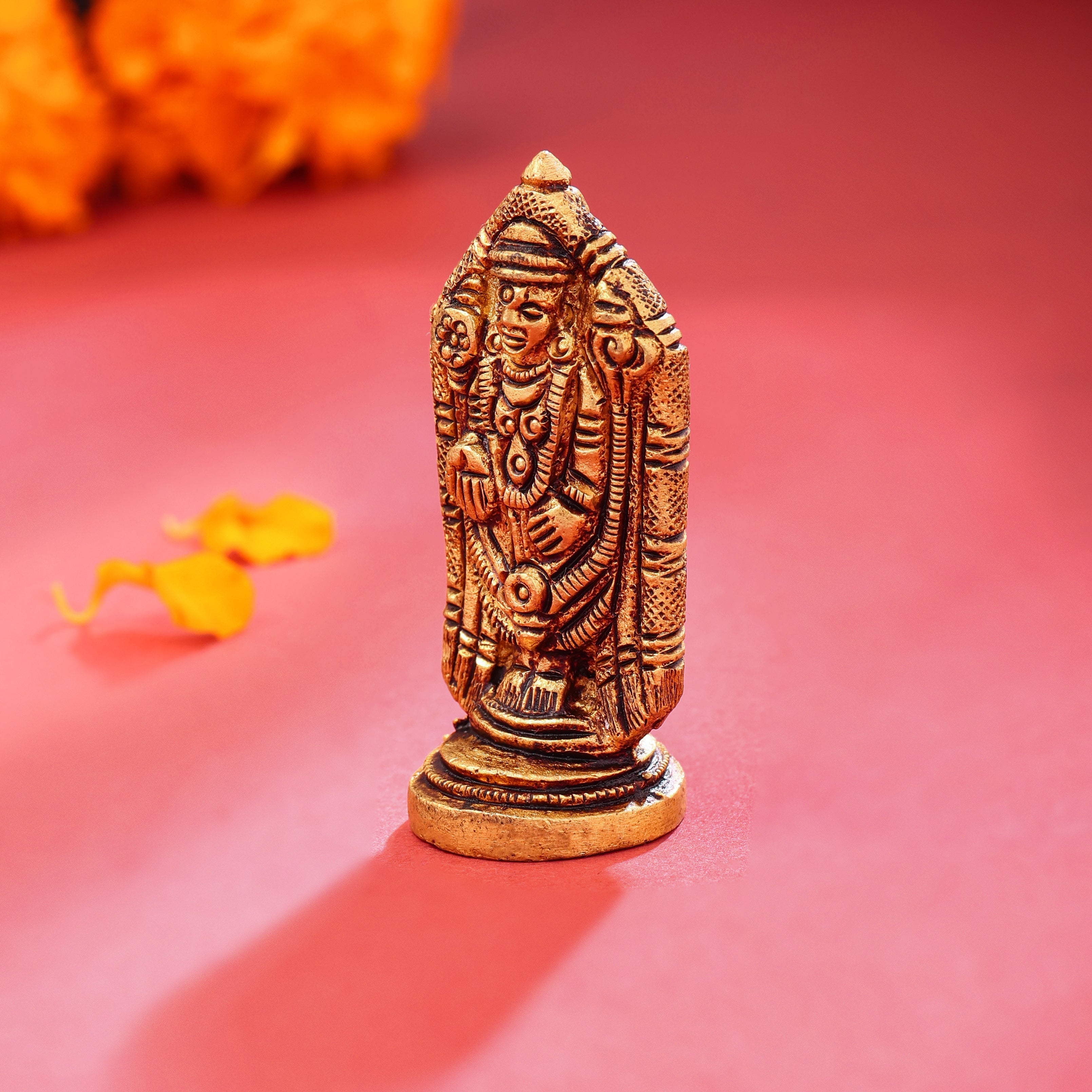 Brass Tirupati Balaji/Venkateshwar Idol (2.2 Inch) Vedansh Craft