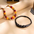 Resin Marble Bead Necklace Jewelry with Tribal Charm Vedansh Craft