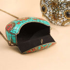 Brass Handcrafted Mosaic Sling Bags – Vintage Boho Clutch (4.5 Inch) Vedansh Craft
