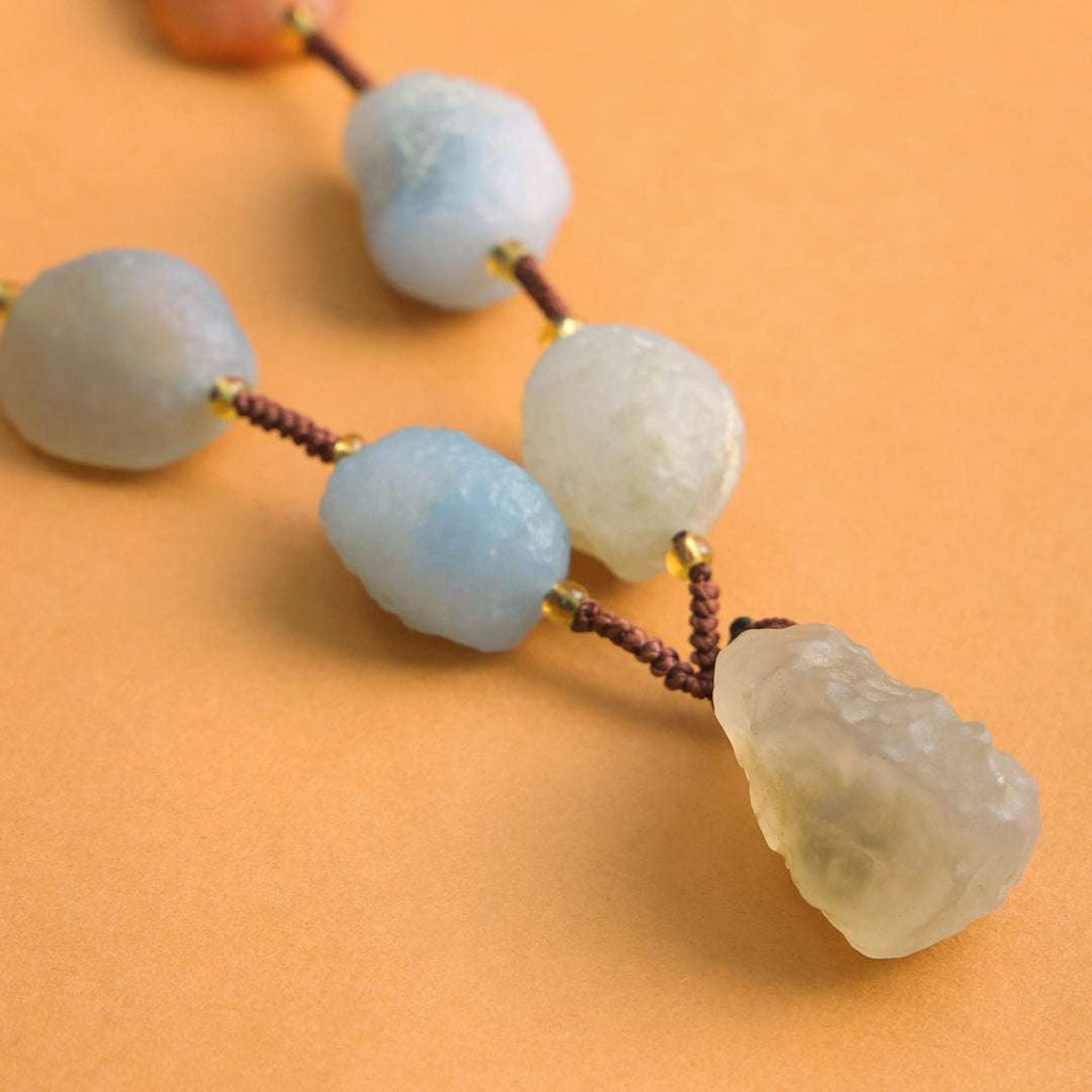 Resin Marble Bead Necklace Jewelry with Tribal Charm Vedansh Craft