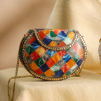 Handcrafted Mosaic Metal Sling Bag Vedansh Craft