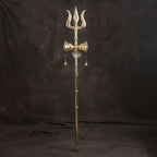 Brass Divya Trishul On Naag with Damru Vedansh Craft