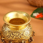Brass Ashtalakshmi And Dashavatara Kodam / Kalash Vedansh Craft