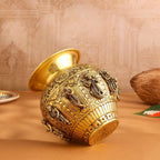 Brass Ashtalakshmi And Dashavatara Kodam / Kalash Vedansh Craft