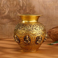 Brass Ashtalakshmi And Dashavatara Kodam / Kalash Vedansh Craft