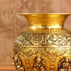Brass Ashtalakshmi And Dashavatara Kodam / Kalash Vedansh Craft