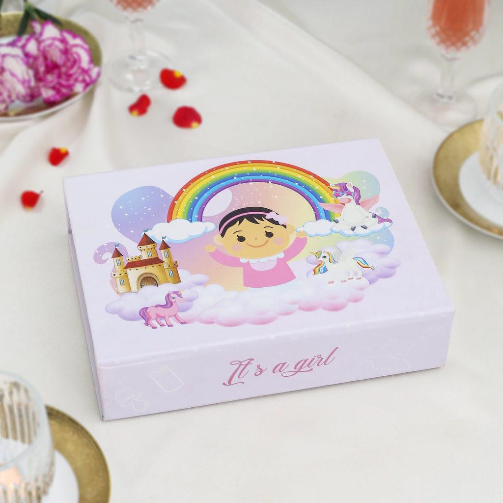 Brass Bowl Pair & Spoon Pair Baby Girl Gift Box Hamper Vedansh Craft