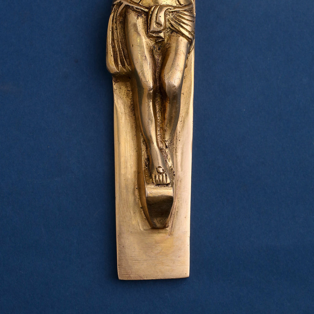 Brass Christian Cross Jesus Christ Wall Hanging (11 Inch) Vedansh Craft