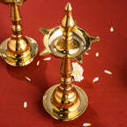 Brass Samai/Lamp Pair (8.5 Inch) Vedansh Craft