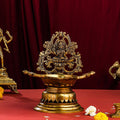 Brass Superfine Lakshmi Diya (9.8 Inch) Vedansh Craft
