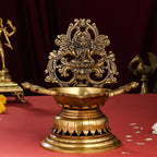 Brass Superfine Lakshmi Diya (9.8 Inch) Vedansh Craft
