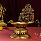 Brass Superfine Lakshmi Diya (9.8 Inch) Vedansh Craft