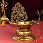 Brass Superfine Lakshmi Diya (9.8 Inch) Vedansh Craft