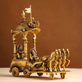 Brass Arjun And Krishna Rath (15 Inch) Vedansh Craft