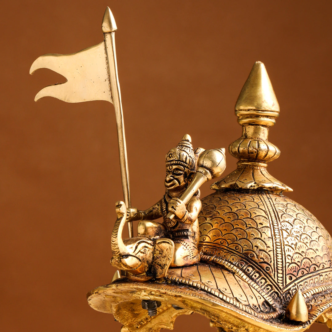 Brass Arjun And Krishna Rath (15 Inch) Vedansh Craft