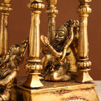 Brass Arjun And Krishna Rath (15 Inch) Vedansh Craft