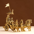 Brass Arjun And Krishna Rath (7.5 Inch) Vedansh Craft