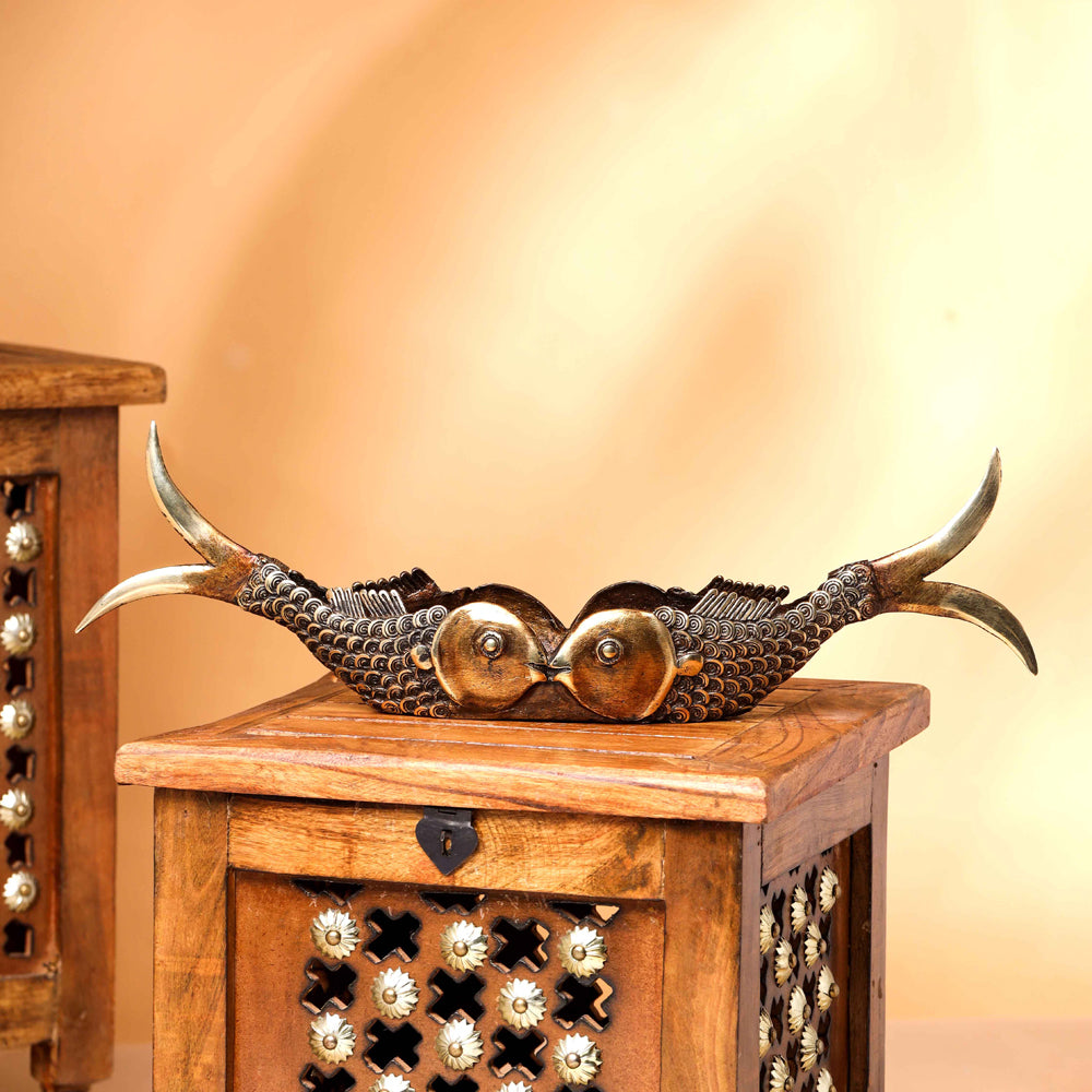 Brass Dhokra Fish Tray (5.5 Inch) Vedansh Craft