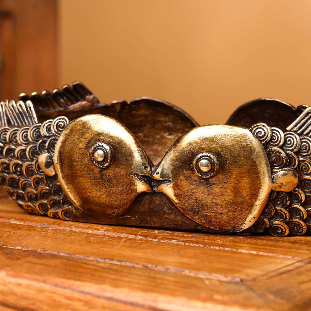 Brass Dhokra Fish Tray (5.5 Inch) Vedansh Craft