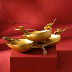 Brass Decorative Urli With Butterfly (6 Inch) Vedansh Craft