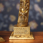Brass Ganesha Design Elephant Tusk Set (12.5 Inch) Vedansh Craft