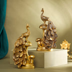 Brass Decorative Peacock Pair (8.5 Inch) Vedansh Craft
