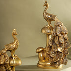 Brass Decorative Peacock Pair (8.5 Inch) Vedansh Craft