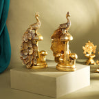 Brass Decorative Peacock Pair (8.5 Inch) Vedansh Craft