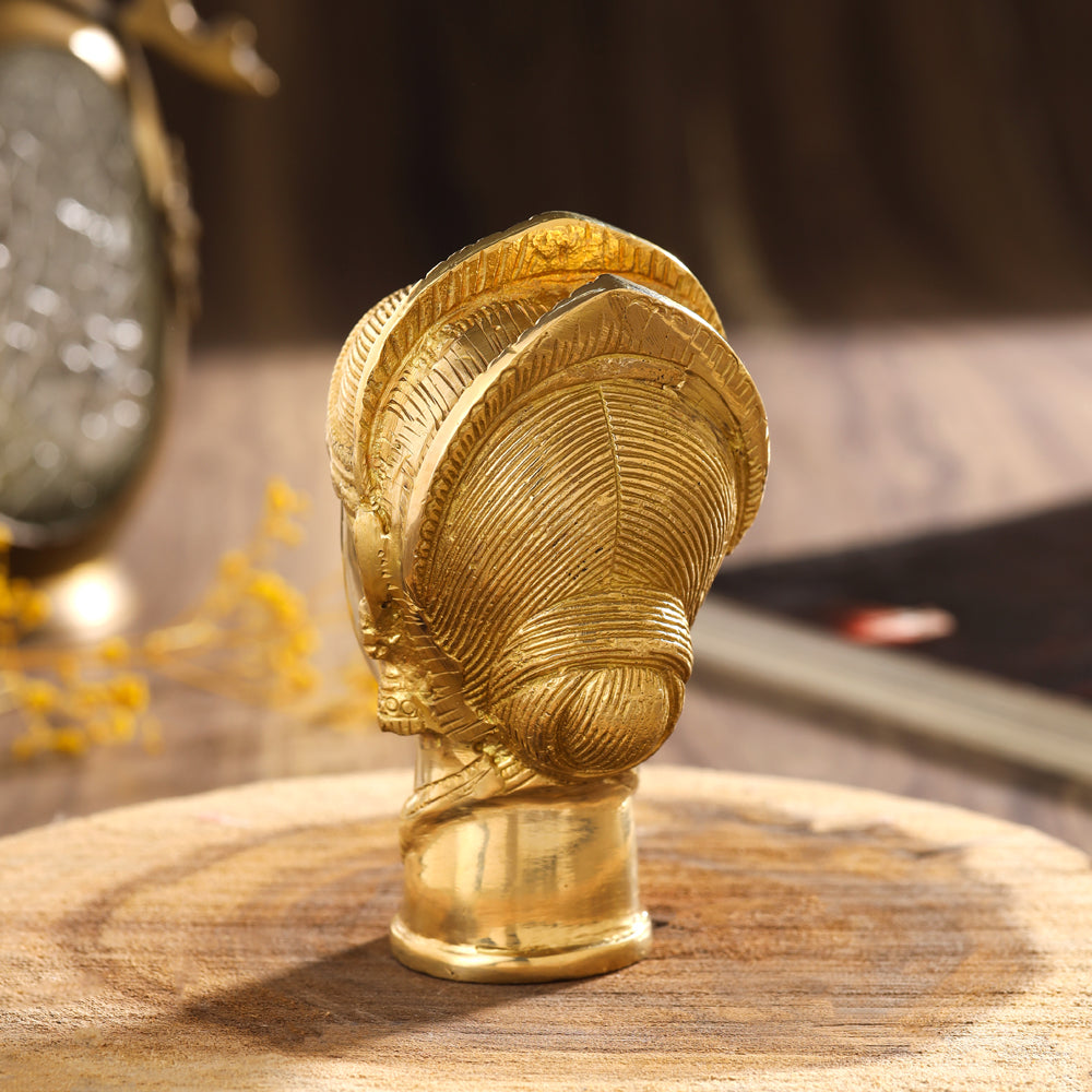Brass Goddess Parvati Head Idol (5 Inch) Vedansh Craft
