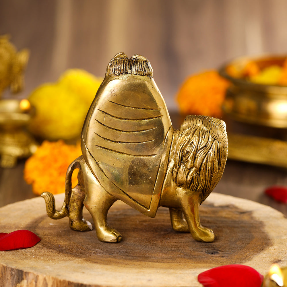 Brass Goddess Chamunda Idol (4.8 Inch) Vedansh Craft