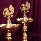Brass Daana Kaashi Samai/Lamp Pair (9 Inch) Vedansh Craft
