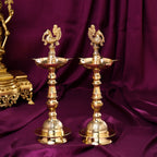 Brass Daana Kaashi Samai/Lamp Pair (9 Inch) Vedansh Craft
