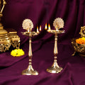 Brass Peacock Samai Pair (9 Inch) Vedansh Craft