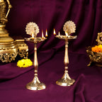 Brass Peacock Samai Pair (9 Inch) Vedansh Craft