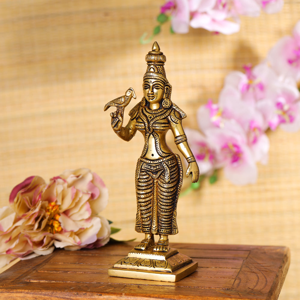 Brass Madurai Meenakshi Devi Idol (9.5 Inch) Vedansh Craft