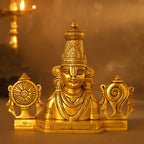 Brass Tirupati Balaji/Venkateshwar Bust (8.5 Inch) Vedansh Craft