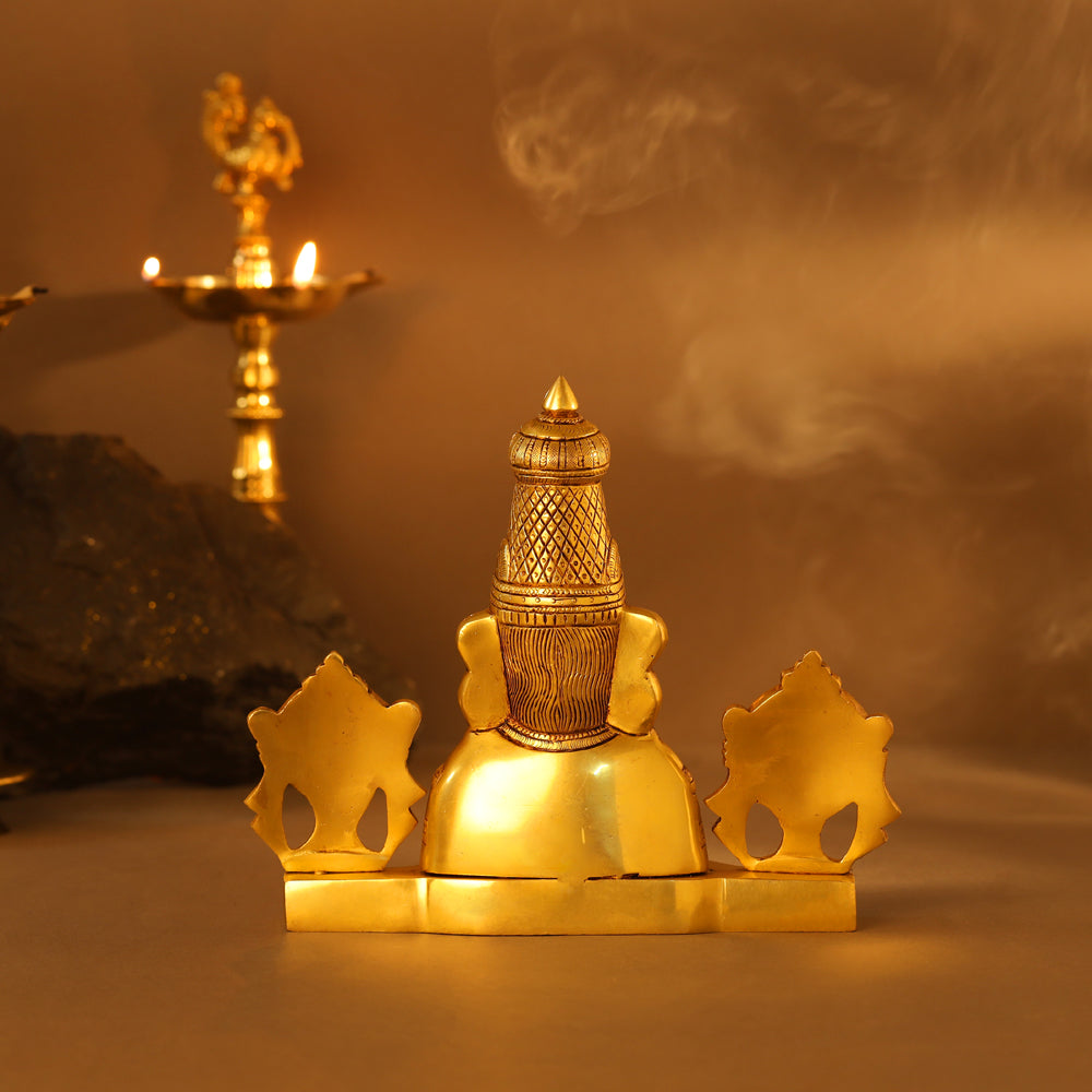 Brass Tirupati Balaji/Venkateshwar Bust (8.5 Inch) Vedansh Craft