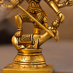 Brass Goddess Standing Mahishasura Mardini Idol (7 Inch) Vedansh Craft