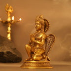 Brass Sitting Garuda Statue (9 Inch) Vedansh Craft