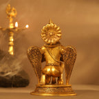 Brass Sitting Garuda Statue (9 Inch) Vedansh Craft