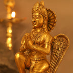 Brass Sitting Garuda Statue (9 Inch) Vedansh Craft