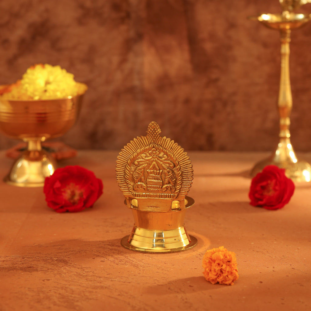 Brass Ashtalakshmi Ganesha Diya (6 Inch) Vedansh Craft