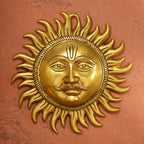 Brass Sun Face Wall Hanging (9.5 Inch) Vedansh Craft