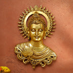 Brass Buddha Wall Hanging (15.5 Inch) Vedansh Craft