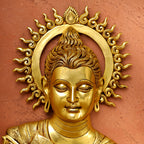 Brass Buddha Wall Hanging (15.5 Inch) Vedansh Craft